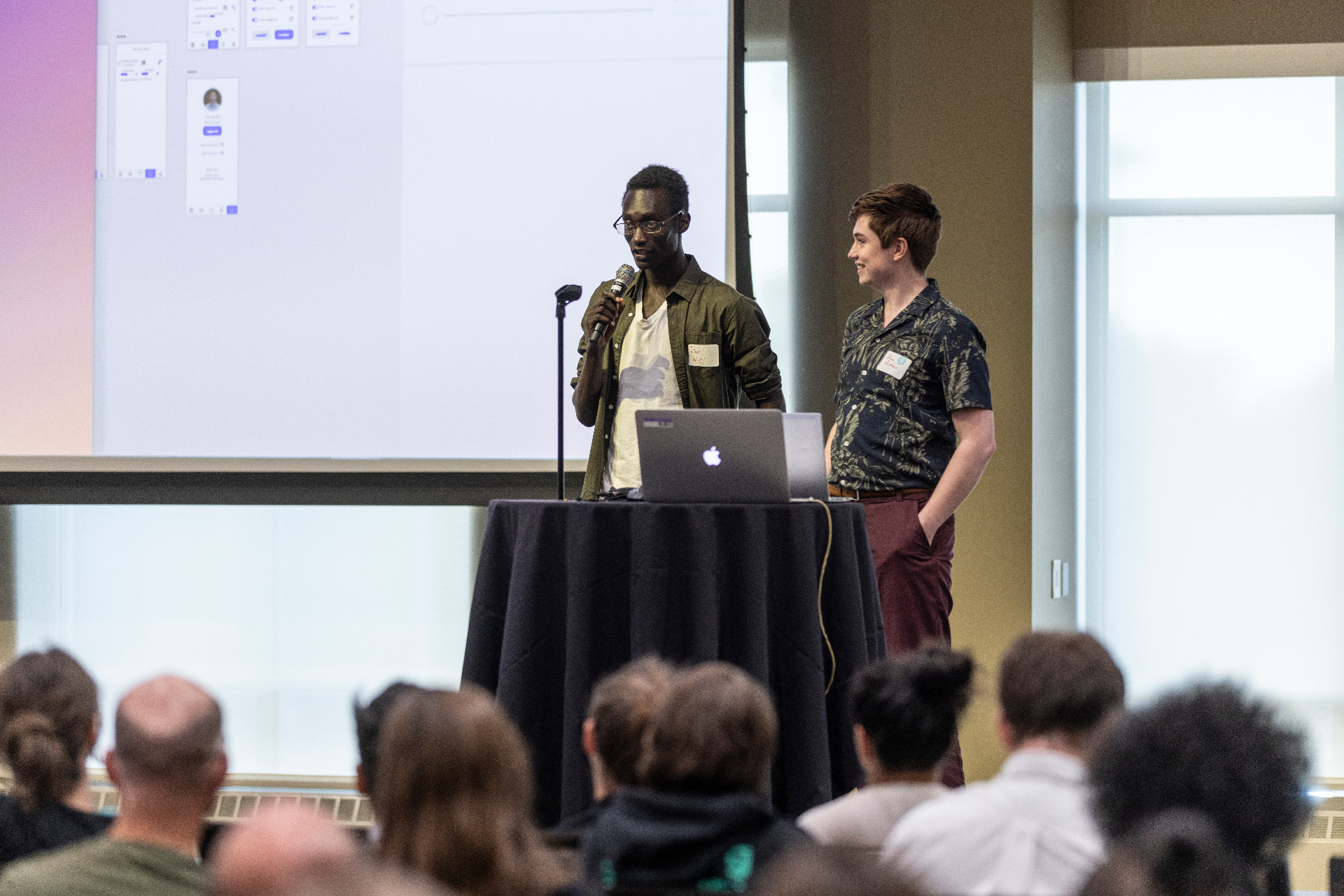 Presenting on stage to an audience